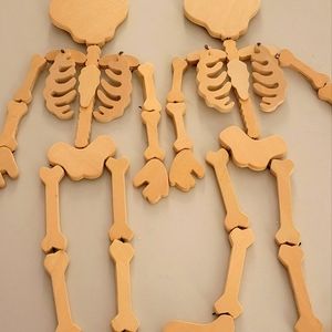 Assorted wooden craft decorations to paint and decorate Halloween